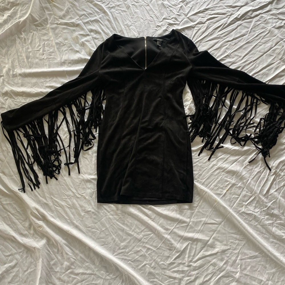 Black Fringe Dress
